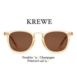 KREWE: Franklin Polarized Sunglasses “Champagne” 🕶️✨🍾
